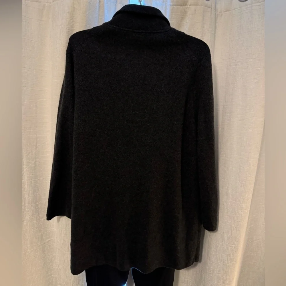 J.CREW Open-Front Sweater Blazer Cardigan Size L 100%Wool